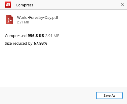 PDF Extra: post-image compression results panel